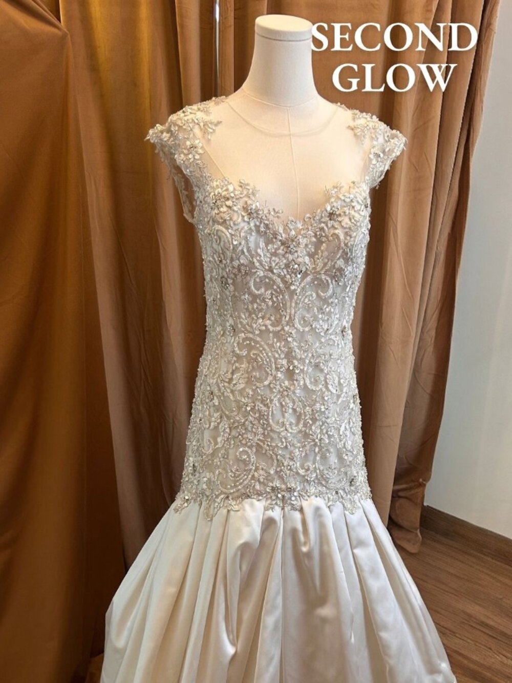 Lauren - Beaded Mermaid Bridal Gown Size 14